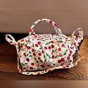 Signature Cherry Print Women's Small Tote Bag White